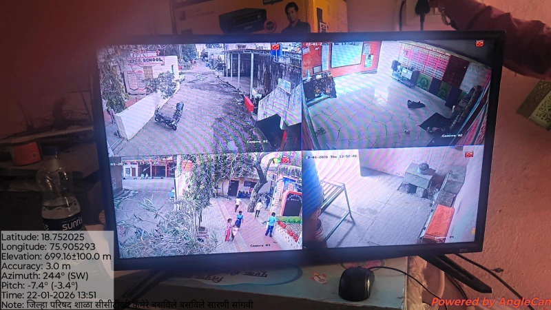 जिल्हा परिषद शाळा व संपूर्ण गावांमध्ये सीसीटीव्ही बसविण्यात आली